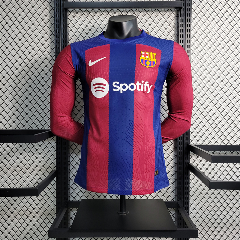 Barcelona 23-24 Home Long sleeve Jersey - Player Version